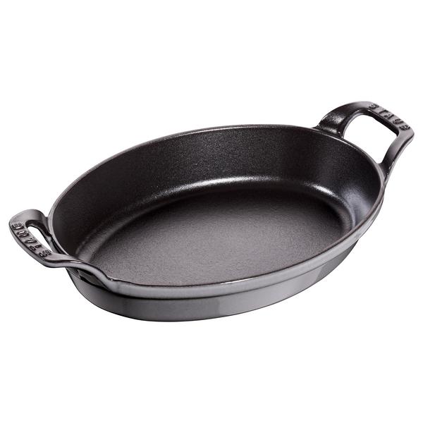 STAUB | Oval Cast Iron Baking Dish – 240 mm - Graphite Grey - All Hobs + Oven/Grill