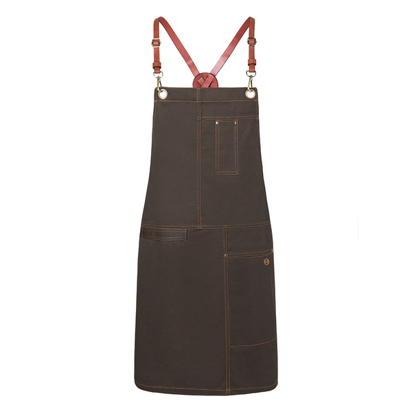 Karlowsky - Delantal con peto Urban X-Style - Chocolate