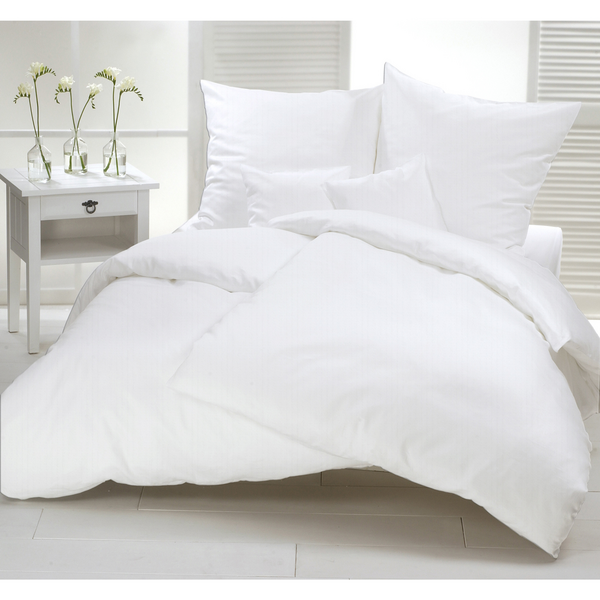 (10 piezas) Funda nórdica de damasco Linz - 80 x 40 cm - blanco