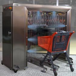 Sistem de dezinfecție pentru cărucioare de cumpărături - 50 wați - oțel inoxidabil