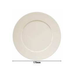 (24 st.) PERA Creme - Tallrik platt - Ø 17 cm