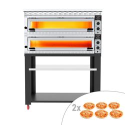 Elektro Pizzaofen - 6+6x 34cm - Manuell - inkl. Haube & Untergestell