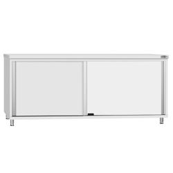Commercial Stainless Steel Work Cabinet ECO – 2000×600 mm – 400 kg – Sliding Doors