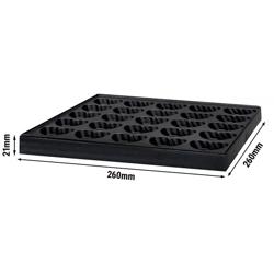 Backplatten für Waffeleisen BWERM25 - Form: Herz Bubble - für 25 Stück