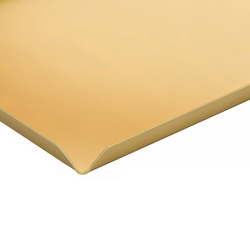 (5 stycken) Konditorivaror och presentationstallrik i aluminium - 400 x 150 x 10 mm - Champagne