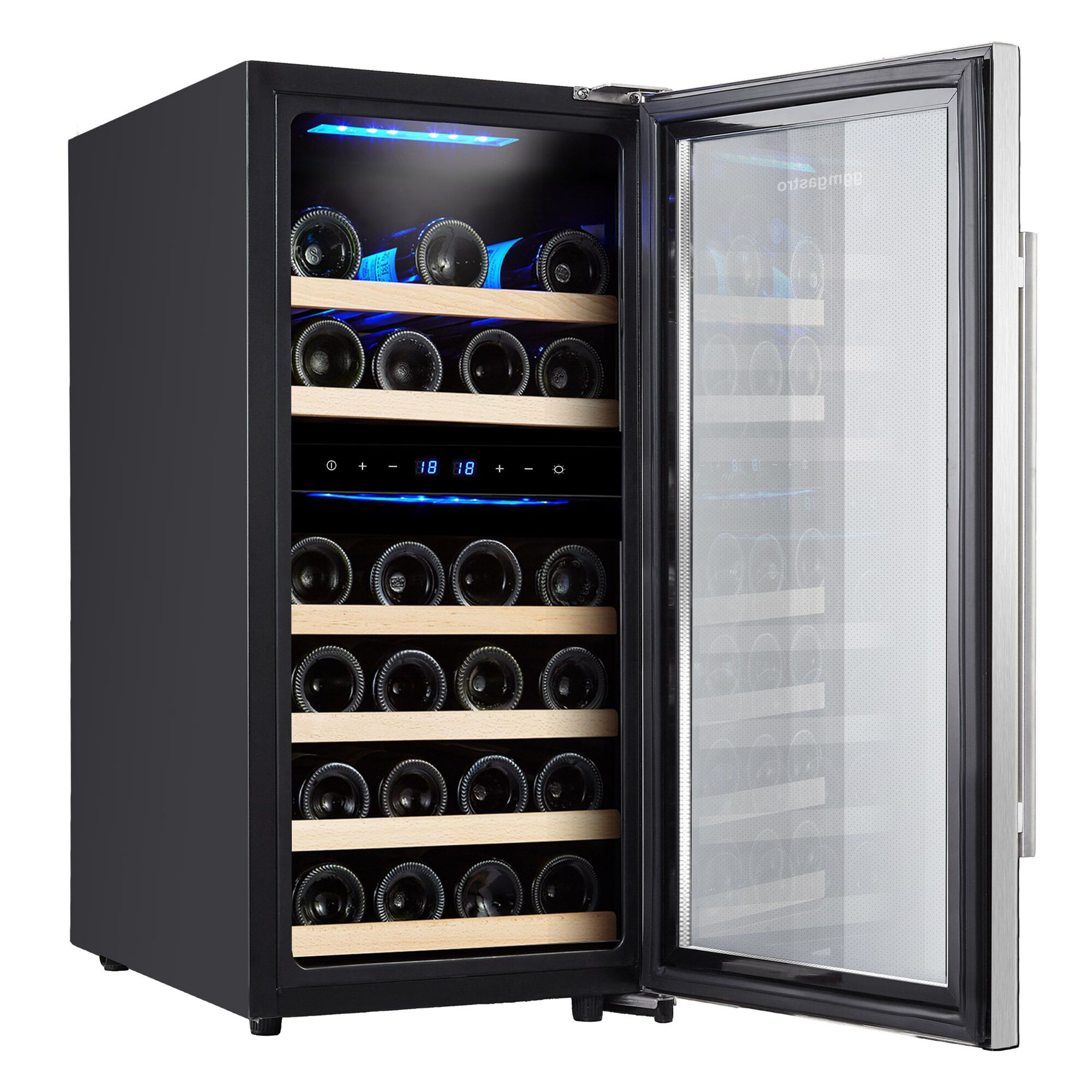 Cave à Vin - 2 Zones Climatiques - 100 Litres - max. 33 Bouteilles