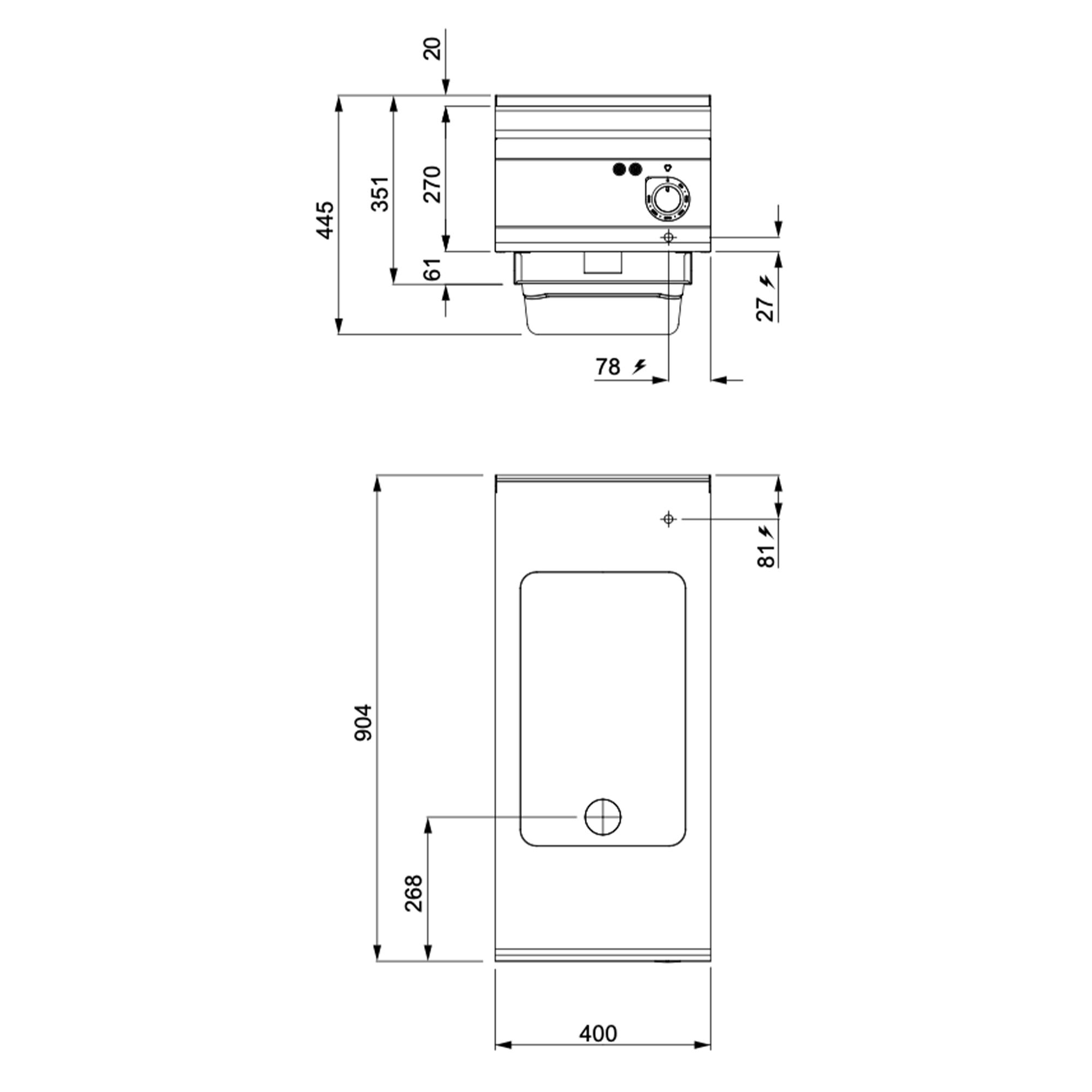 Braisière électrique multifonctions - 4,8kW - 11,5litres - 400mm