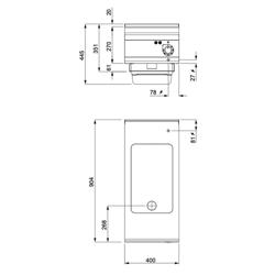 Elektrische Multifunctionele braadpan - 4,8kW - 11,5L - 400x900x445mm