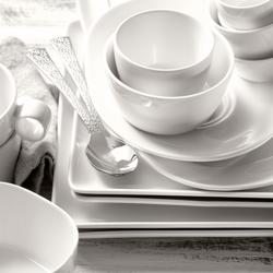 (6 db) Tálka - Lux - porcelán - ovális - 130x110 mm - elefántcsont