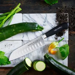 F. DICK | ActiveCut - Cuchillo Santoku - con filo festoneado - Hoja: 180mm