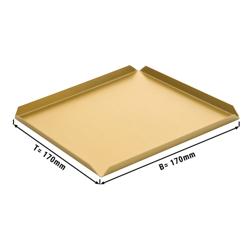 (5 ks) Prezentační podnos - Hliník - 170x170x10 mm - champagne