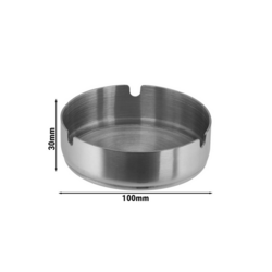 (6 stuks) Asbak - Ø 100mm - Roestvrij staal