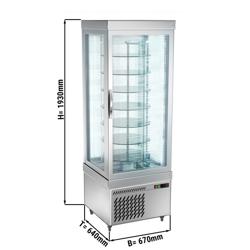 Panorama-koelvitrine - voor kaas - 430 liter - 670mm - 1-deurs - met 7 draaiplateaus - NL