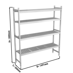 Étagère de base en aluminium - 1491 x 1800 mm        