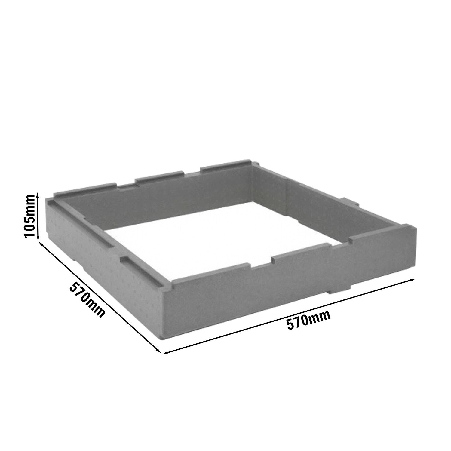 Cadre conteneur allongeur - 570x570x105mm - pour PLB-600