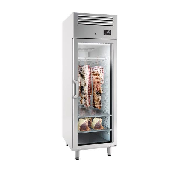 Professionele vleesrijpingskast - 687x868mm - met 1 glazen deur - RVS - 1264 liter
