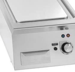 Plancha électrique - plaque acier - 4,8 kW - Lisse - Surface de cuisson : 400x730mm