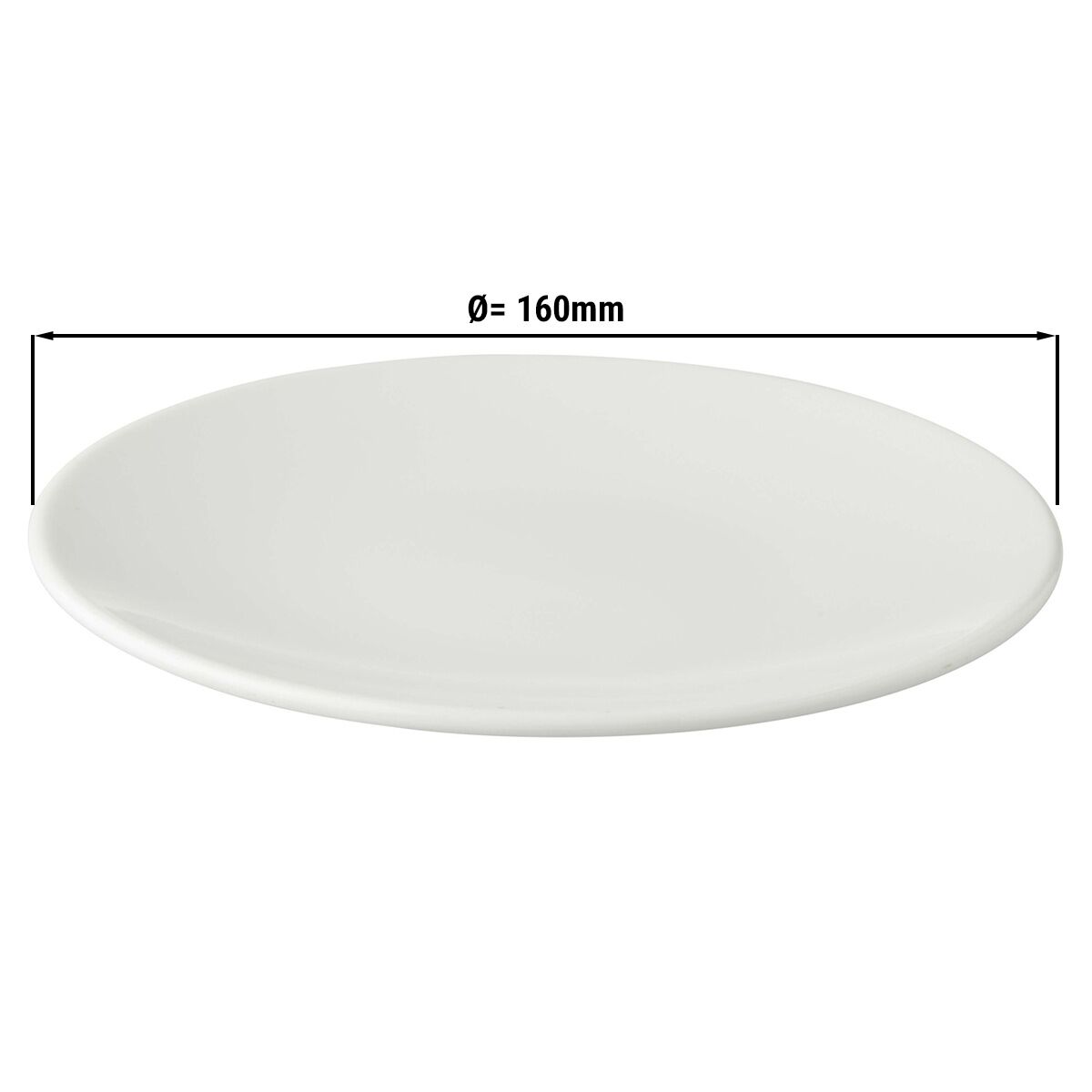 (6 pièces) WHITE DELIGHT - Assiette Coupe - Plate - Ø 160 mm - Blanc