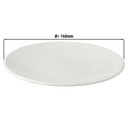 (6 stuks) WHITE DELIGHT - coupe bord - vlak - porselein - Ø160mm - wit