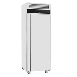 Frysskåp Rostfritt stål ECO - 680 mm - 312 liter - ned till -15 °C - med 1 dörr - Automatisk avfrostning, R290, Lås, Ljudsvag drift, 4 hjul - Svart front
