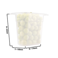 Polypropyleen GN bak 1/9 - Melkwit - Diepte 65mm