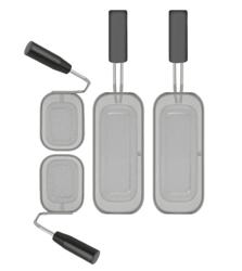 Pastamanden-set - 2x 1/3 & 2x 1/6 - RVS | hittebestendige kunststof handgreep - voor pastakokers - passend voor ENB663P & ENB669P | 600- & 700-serie