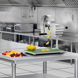 Professional Manual Vegetable & Cabbage Slicer – 0.3–8 mm Adjustable Thickness - Clamp-On Tabletop