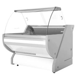 Koeltoonbank - 990x1150mm - 250 liter - kleur wit - gebogen ruit - granieten werkblad