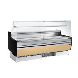 Vitrina de refrigeración - 1935x953mm - vitrina expositora - frontal y laterales de cristal, trasera abierta - refrigeración ventilada - 213l