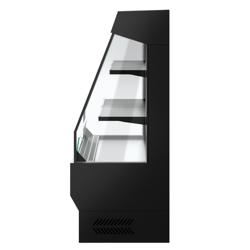 Commercial multideck display fridge - Open front - 1220mm - 300L - with 2 shelves - Black
