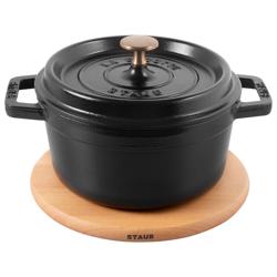 STAUB | Magnetic Beech Wood Trivet – Ø 16 cm - Brown