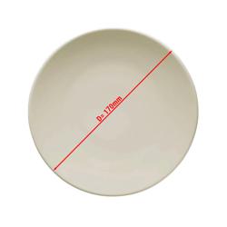 (12 pcs) TEOS | Plate - flat - Porcelain - Ø170mm - Cream