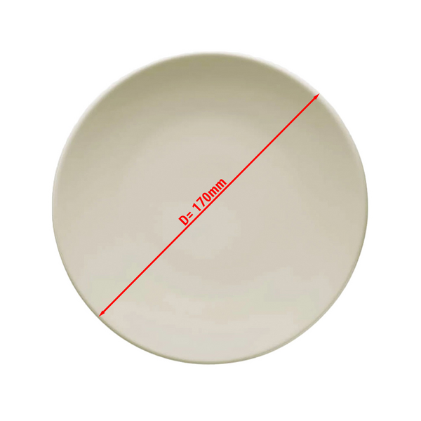 TEOS - طبق مسطح - بقطر 170 مم - كريمي (قطعة x12)