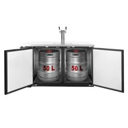 Spillatore birra con rubinetto - 2x fusti da 50 litri - 1240x620mm