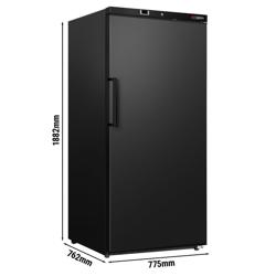Ipari hűtőszekrény ECO - 600 liter - palásthűtéses - 1 ajtós - 5 polccal - ABS belső burkolat - fekete