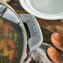 STAUB | SPECIALITIES - Wok sa staklenim poklopcem - Ø 300 mm - Lijevano željezo - Grenadin crvena boja 