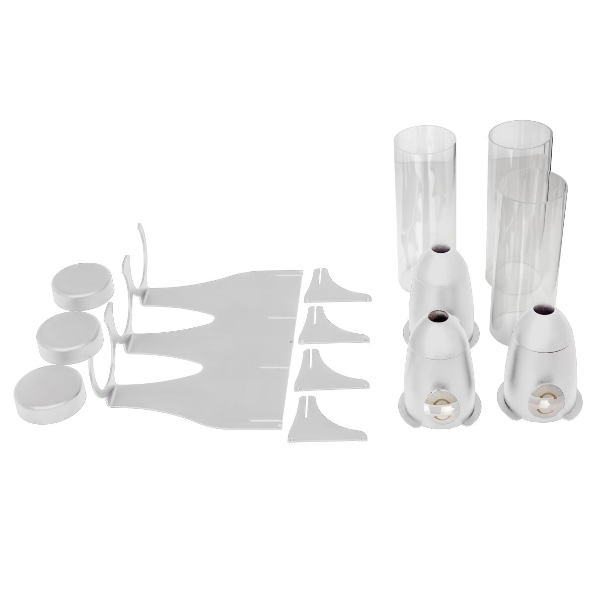 Distributeur de céréales - triple - Ø 115 mm - Blanc - distribution rotative