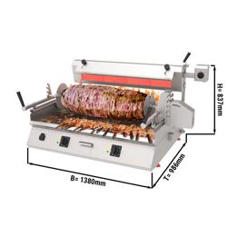 Elektrisch cag kebab machine - 9.8kW - max. 85kg - horizontaal - tafelmodel