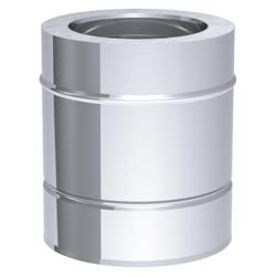 Straight Flue Pipe - in Stainless Steel - Length: 0.25 m - Ø 300 mm