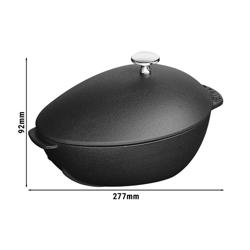 STAUB | SPECIALITIES - Mosselpan - ovaal - 250mm - Gietijzer - Zwart