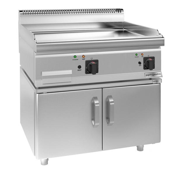 Elektrikli Pleyt Izgara  - 7,1 kW  Pürüzsüz - 2 Kapılı Alt Stand dahil