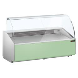 Chladicí pult - 2500 mm - přední panel světle zelený