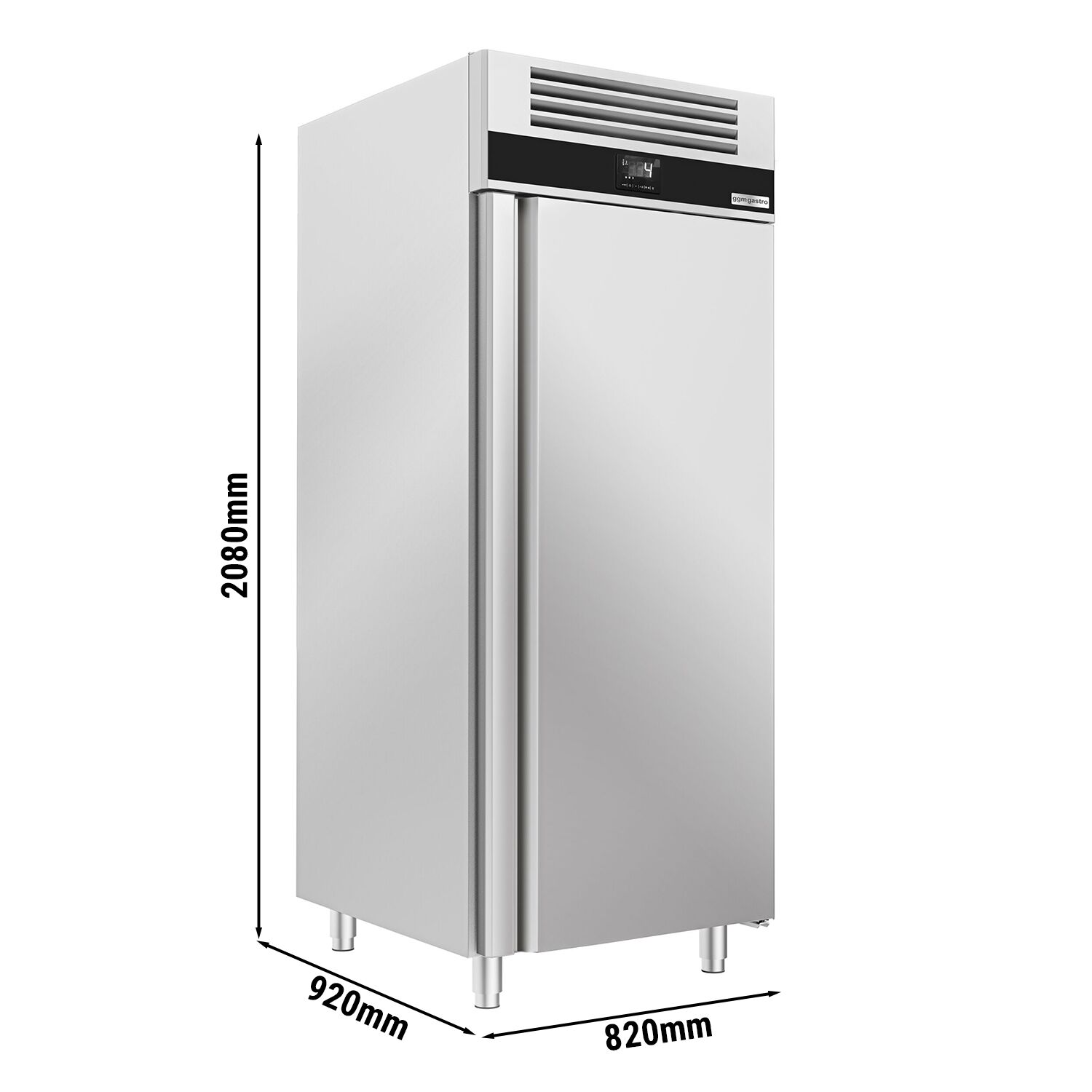 Armoire pâtissière positive en acier inoxydable PREMIUM - 600 x 400 - 850 L - avec 1 porte