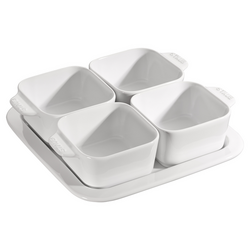 STAUB | CERAMIQUE - Tapasset - 5 stuks - Keramiek - Puur wit