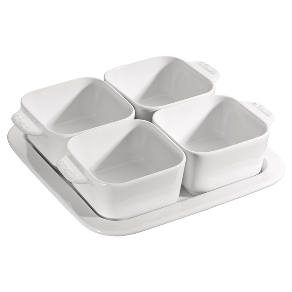 STAUB | CERAMIQUE - Conjunto de Tapas - 5 peças - Cerâmica - Branco puro