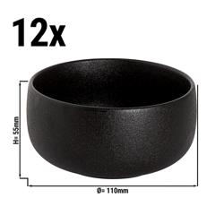 (12 pcs) Dessert Bowl - Universe - Porcelain - 450ml - round - Ø 110mm - Depth: 55mm - Black