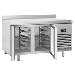 Koelwerkbank Premium PLUS - 1468x600mm - met 2 glazen deuren & achterwand