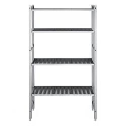 Półka aluminiowa - 900x560x1800mm - 4 półek (STAŁE) - Udźwig: 900kg