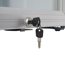 GASTRO-COOL | Minibar Frigo- Congelatore - 51 litri - con 1 porta in vetro - Argento