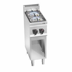 Fogão a gás - 2x queimadores (9,5 kW) com chama piloto